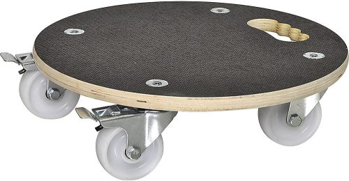 undefined, Transportroller aus Filmsiebdruckplatte rund, mit FSC®-Zertifizierung Ø 380 mm, Höhe 118 mm