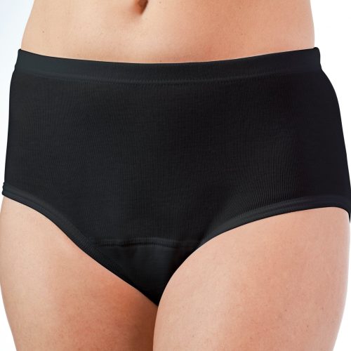 Hygiene-Damenslip, leicht/mittel, Größe: S, schwarz