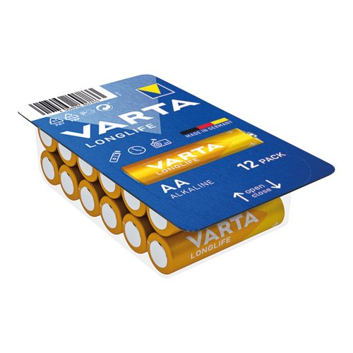 VARTA, Varta VARTA Longlife AA Cube Pack12 Mignon (AA)-Batterie Alkali-Mangan 1.5 V 12 St.