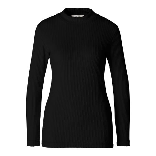 Damen-Pullover, gerippt, Größe: S, schwarz