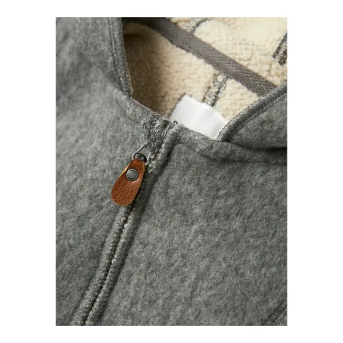 Overall mit Kapuze Wollwalk-Optik Teddyfell