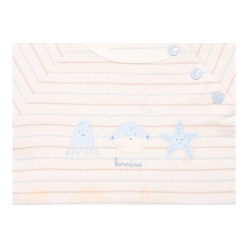 Raglanshirt langarm Ringel Aqua Friends