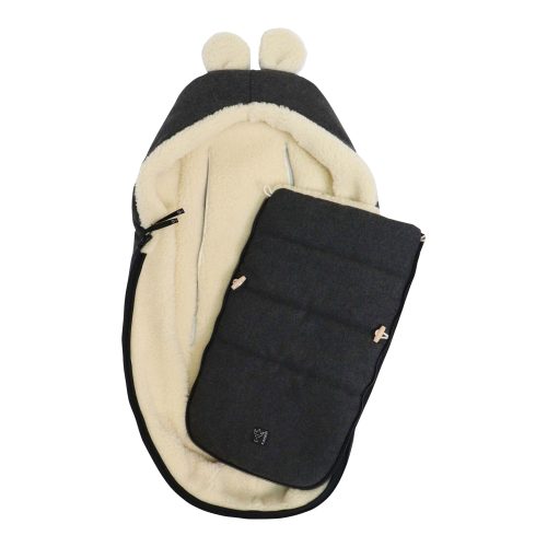 Winterfußsack HOODY MAUS WOOL für Babyschalen