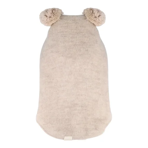 Wollfleece-Schlupfmütze mit Bommel