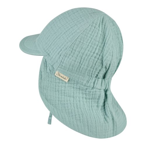 Musselin-Schirmmütze mit Nacken- und UV-Schutz