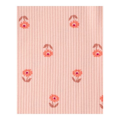 3-tlg. Set Bodys kurzarm und Leggings Streublumen Rippqualität