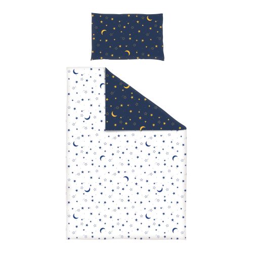 Bundle Betten-Set 2-teilig inkl. Bettwäsche Mond und Sterne 100x135 cm