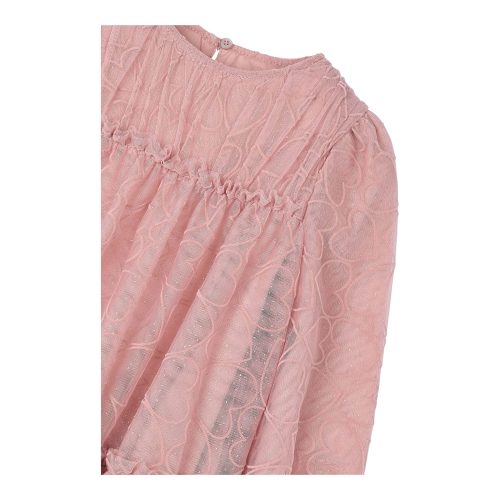 Tüllkleid langarm Herzen Glitzer