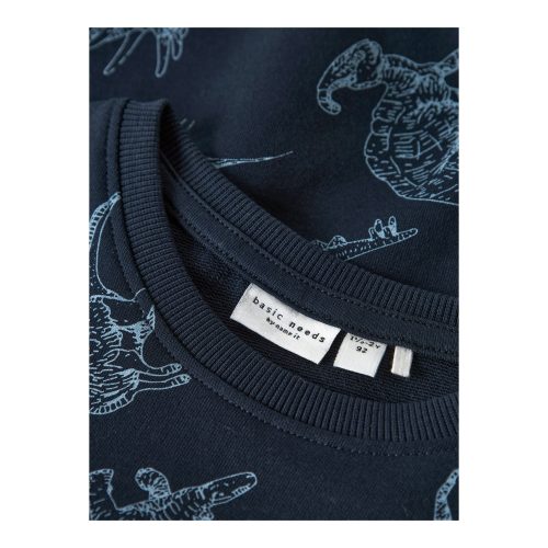 Name It, Name It Sweatshirt "NMMVARON für Jungen mit Alloverprint und Rippbündchen", bedruckt, casual, regular fit, Baumwolle, Rundhals