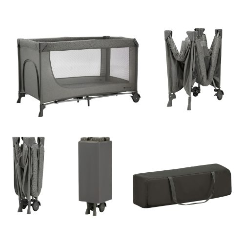 Kinderkraft Reisebett 2in1 JOY 2 Dark Grey