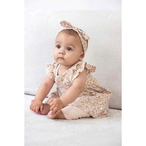 Krepp-Kleid Flügelarm Blumen