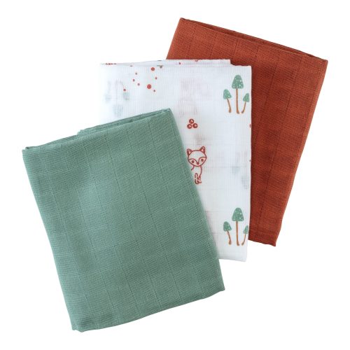 3er-Pack Mullwindeln 80x80 cm
