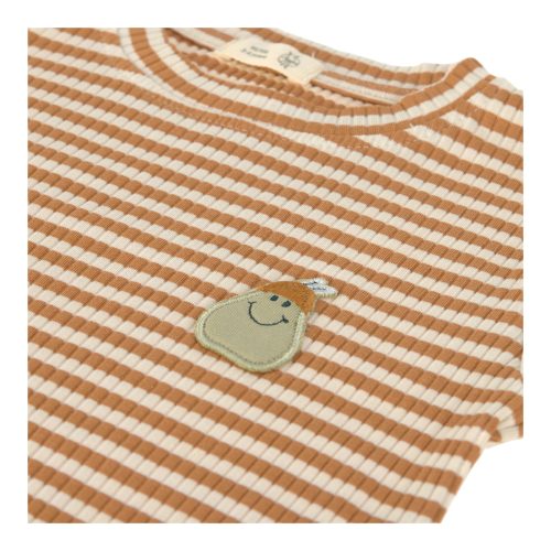 Shirt langarm Rippqualität Ringel Birne Little Gang