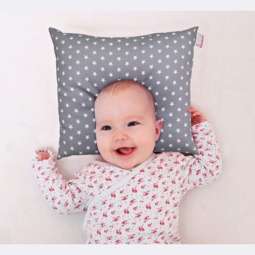 BabyDorm ® Präventivkissen EasyDorm Jonna grau mit weißen Sternen