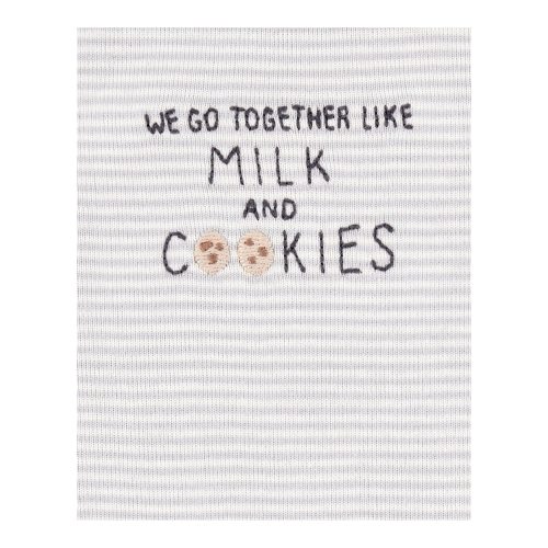 3-tlg. Set 2 Bodys kurzarm und Jogginghose Cookies