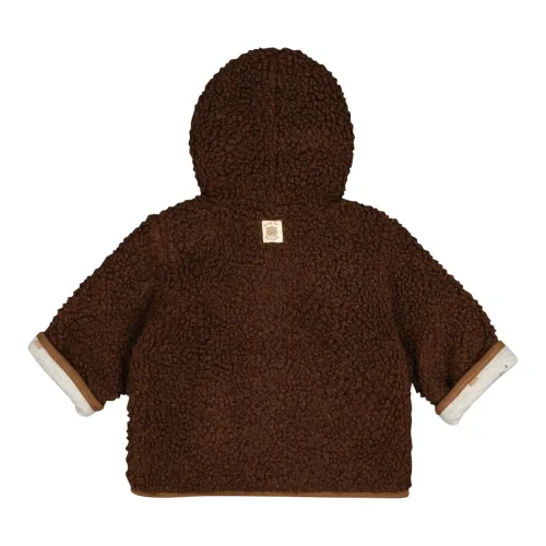 Plüsch-Wendejacke mit Kapuze Biber