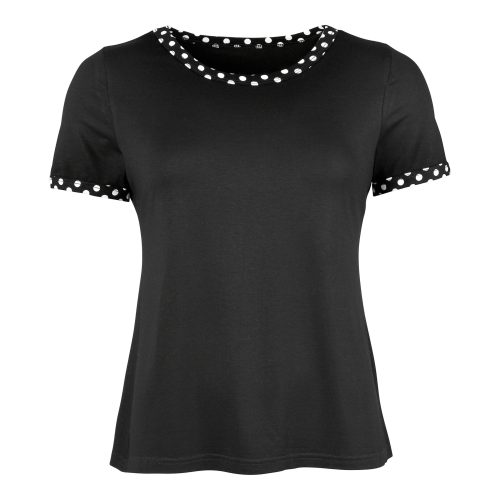 wedolina, Damenshirt "Punkte", Größe: M, schwarz