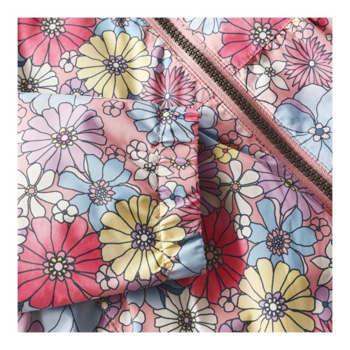Regenjacke mit abnehmbarer Kapuze Blumen