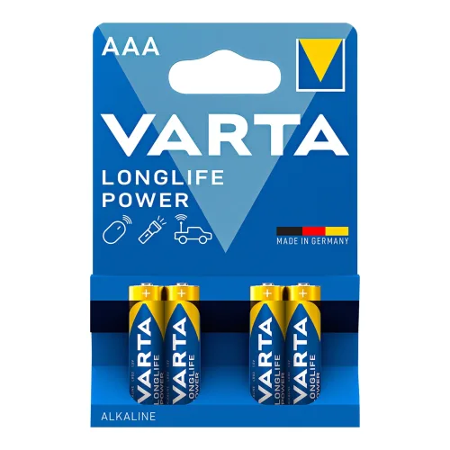 VARTA, Varta LONGLIFE Power AAA Bli 4 Micro (AAA)-Batterie Alkali-Mangan 1.26 Ah 1.5 V 4 St.