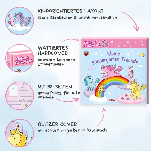 Meine Kindergarten-Freunde - Einhorn Glitzerglück