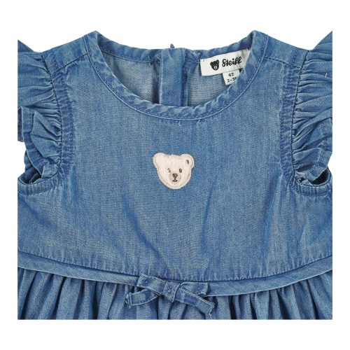 Jeans-Kleid kurzarm Bär Rüschen