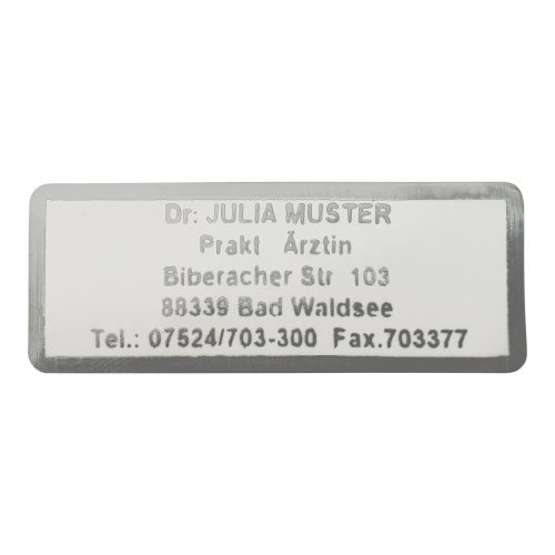 undefined, Namensaufkleber "Schrifttyp A", silber