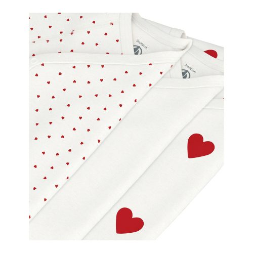 Petit Bateau - Triopack, Bodys, kurzarm, 3 Monate, Rot