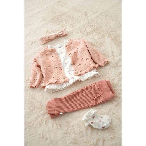 Strickjacke Rüschen