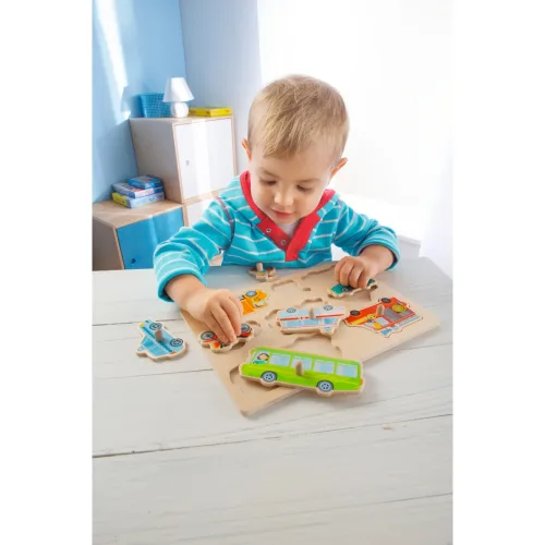 Haba, Greifpuzzle Fahrzeug-Welt (Kinderpuzzle)