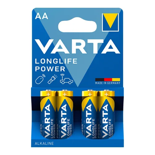 VARTA, VARTA Batterie Longlife Power 04906 121 414 AA/LR06, 4 St&uuml;ck