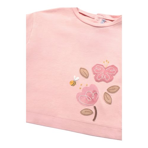 Shirt langarm Blume Schmetterling