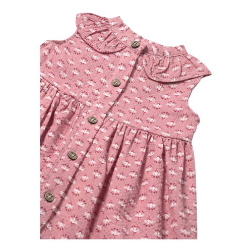 Kleid ohne Arm Kragen Blumen
