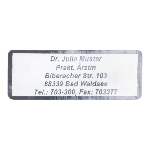 undefined, Namensaufkleber "Schrifttyp B", silber