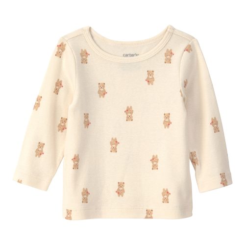 2-tlg. Set Shirt langarm und Latzhose Bären Rippqualität
