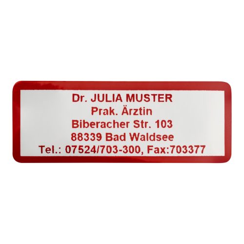 undefined, Namensaufkleber "Schrifttyp A", rot