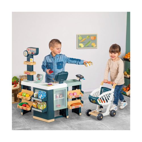 Kaufladen Maxi-Supermarkt mit Einkaufswagen