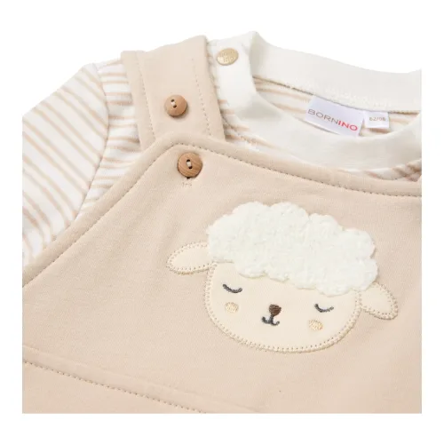2-tlg. Set Latzhose mit Shirt Schaf