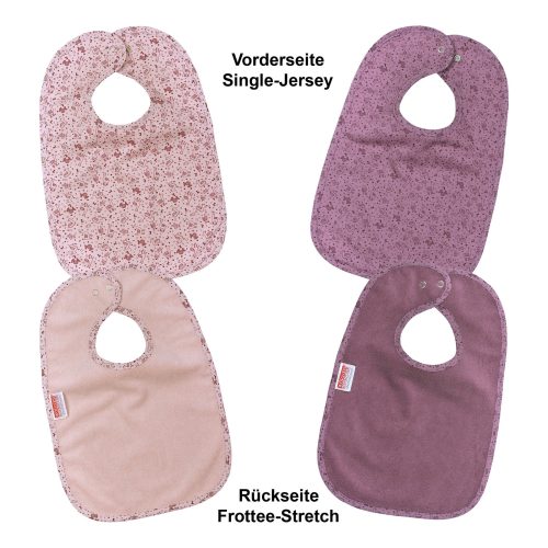 2er-Pack Lätzchen mit Druckknopf 26x40 cm