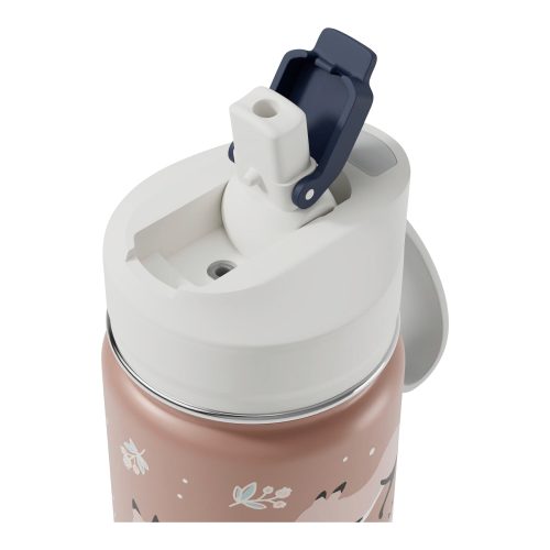 2 in 1 Trinkflasche mit Strohhalm 300ml + Snackbox 120ml