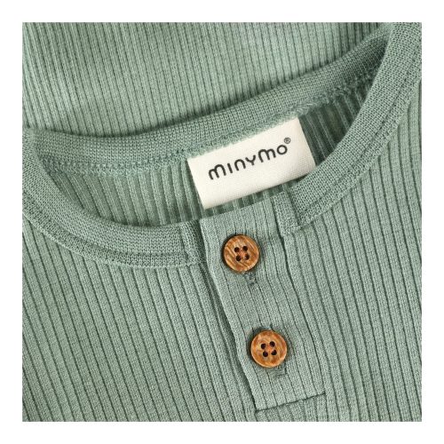 Henley-Body langarm Rippqualität