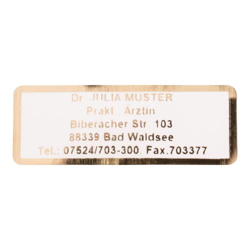 undefined, Namensaufkleber "Schrifttyp A", gold