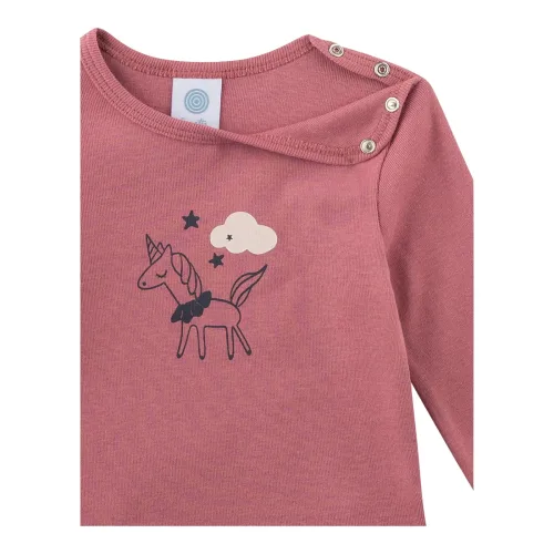 Sanetta Shirt langarm Einhorn dunkelrosa