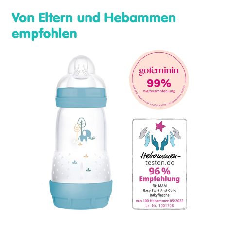 Babyflasche Easy Start matt, Anti-Kolik, 260 ml, ab 0M