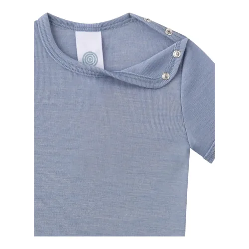 Sanetta Body kurzarm Wolle/Seide hellblau