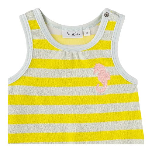 Frottee-Kleid ohne Arm Ringel Seepferdchen