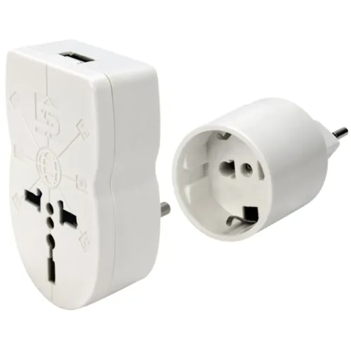 STEKO TRAVEL Adapter Elektrokleinteil - Farbe: Weiss - Material: Kunststoff