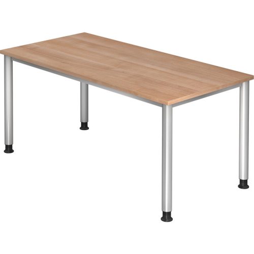 Schreibtisch Office Braun Holz 160 cm - Farbe: Nussbaum Dekor - Material: Holzwerkstoff - Schreibtisch
