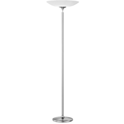 Designer-Stehlampe Bankamp Opera Nickel matt dimmbar H 180 cm - Farbe: Nickel matt m. Chrom/weiss sat - LED - Lichtfarbe: Extra warmweiss - Material: