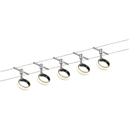System Oria Grau Kunststoff/Metall 18.8 cm - Farbe: chrom - LED - Lichtfarbe: Warmweiss - Material: Metall/Kunststoff - System- LED Energiesparlampe