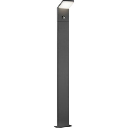 Stehlampe aussen Vive Schwarz/Grau Aluminium 10 cm 100 cm - Farbe: anthrazit - LED - Lichtfarbe: Warmweiss - Material: Aluguss - Stehlampe aussen- LED